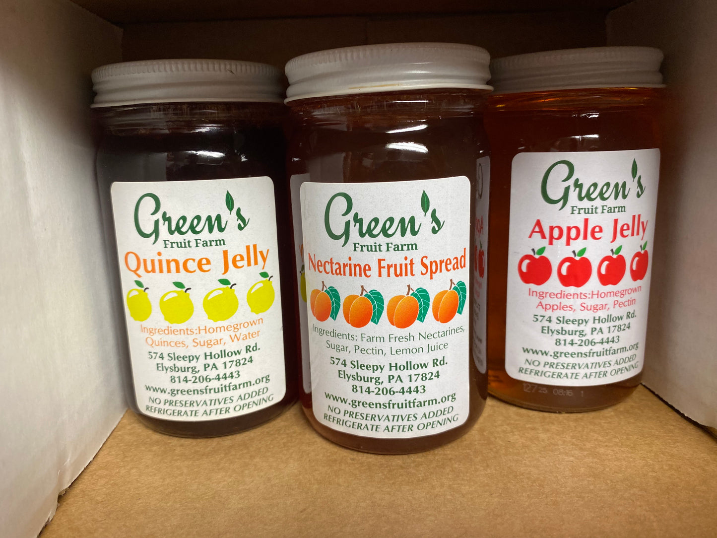 1/2 pint Jelly sampler box